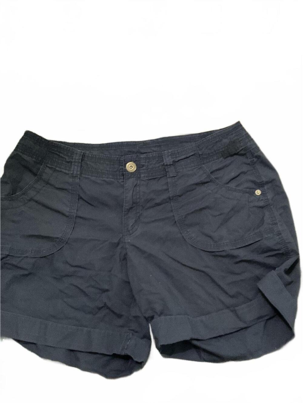 INC International Concepts Navy Blue Cotton Spandex Shorts Size 14